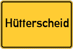 Place name sign Hütterscheid