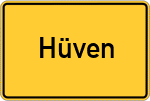 Place name sign Hüven