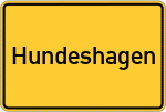 Place name sign Hundeshagen