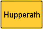 Place name sign Hupperath