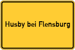Place name sign Husby bei Flensburg