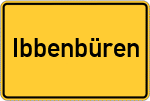 Place name sign Ibbenbüren