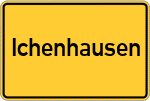 Place name sign Ichenhausen