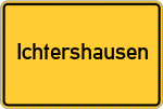 Place name sign Ichtershausen