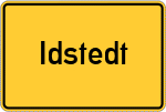 Place name sign Idstedt