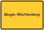 Place name sign Illingen (Württemberg)