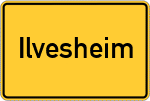 Place name sign Ilvesheim