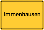 Place name sign Immenhausen, Hessen