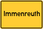 Place name sign Immenreuth