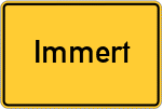 Place name sign Immert