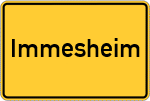 Place name sign Immesheim