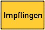 Place name sign Impflingen