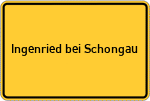Place name sign Ingenried bei Schongau