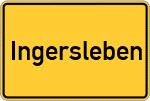 Place name sign Ingersleben