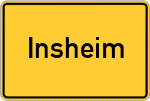 Place name sign Insheim