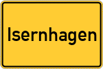 Place name sign Isernhagen