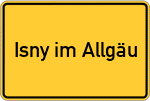 Place name sign Isny im Allgäu