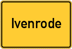 Place name sign Ivenrode