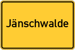 Place name sign Jänschwalde