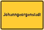 Place name sign Johanngeorgenstadt