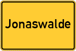 Place name sign Jonaswalde
