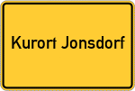 Place name sign Kurort Jonsdorf