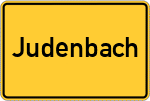 Place name sign Judenbach