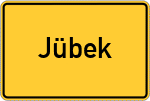 Place name sign Jübek