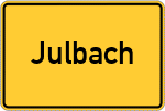 Place name sign Julbach, Niederbayern