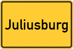 Place name sign Juliusburg