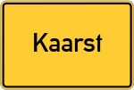 Place name sign Kaarst