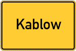 Place name sign Kablow