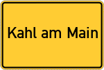 Place name sign Kahl am Main
