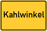 Place name sign Kahlwinkel