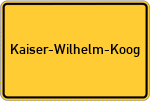 Place name sign Kaiser-Wilhelm-Koog