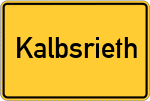 Place name sign Kalbsrieth