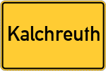 Place name sign Kalchreuth