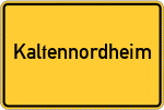 Place name sign Kaltennordheim