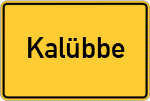 Place name sign Kalübbe, Holstein