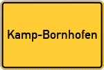 Place name sign Kamp-Bornhofen, Rhein