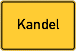 Place name sign Kandel, Pfalz