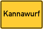 Place name sign Kannawurf