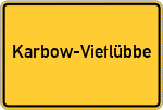 Place name sign Karbow-Vietlübbe