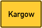 Place name sign Kargow