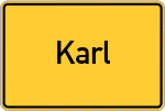 Place name sign Karl