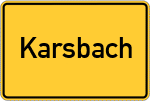 Place name sign Karsbach
