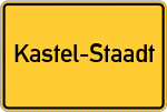 Place name sign Kastel-Staadt