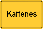 Place name sign Kattenes