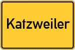 Place name sign Katzweiler