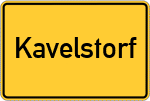 Place name sign Kavelstorf